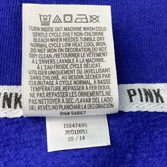 Victoria’s Secret Pink 1/4 zip raw hem long sleeve pullover - Picture 9 of 9